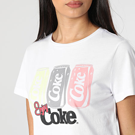 Noisy May - Camiseta Mujer Coca-Cola Blanca