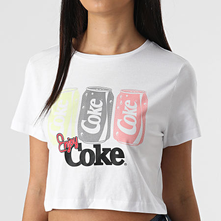 Noisy May - Camiseta Mujer Coca-Cola Blanca
