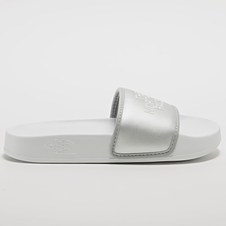 The North Face - Chanclas Base Camp Slide III Metallic Silver White para mujer