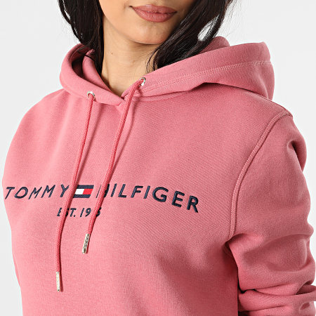 Tommy Hilfiger - Felpa con cappuccio Regular Donna 6410 Rosa