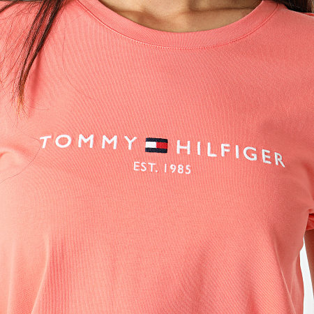 Tommy Hilfiger - Robe Tee Shirt Femme Regular 8189 Corail