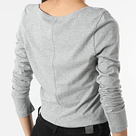 Tommy Hilfiger - Tee Shirt Manches Longues Femme Classic 0489 Gris Chiné