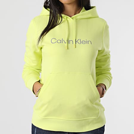 Calvin Klein - Felpa con cappuccio da donna 2W311 Verde fluorescente
