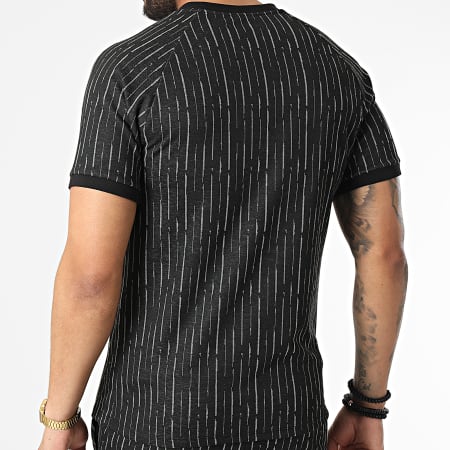 MTX - Set di maglietta con scollo a zip e pantaloncini da jogging neri C5749