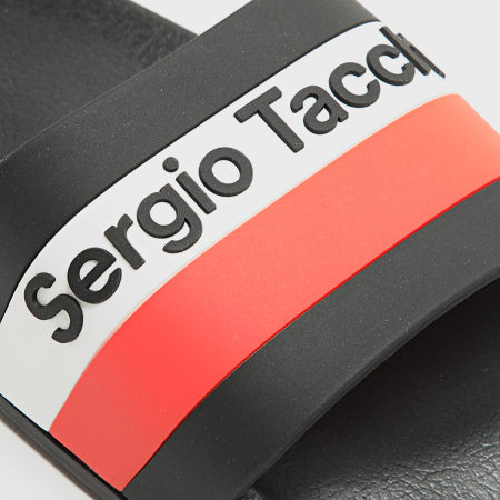 Sergio Tacchini - Claquettes Liam 2 Noir Rouge Blanc