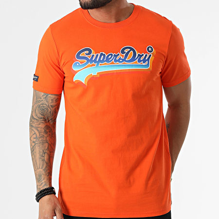 Superdry - Camiseta de temporada con logo vintage M1011391A Naranja