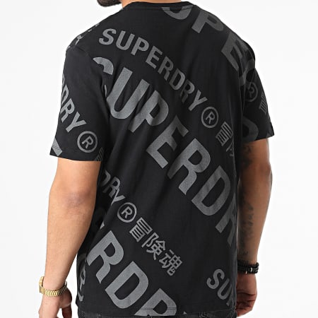 Superdry - Tee Shirt Code Classic Noir