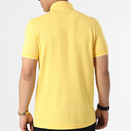 Tommy Hilfiger - Polo Manches Courtes Mouline Tipped 5680 Jaune