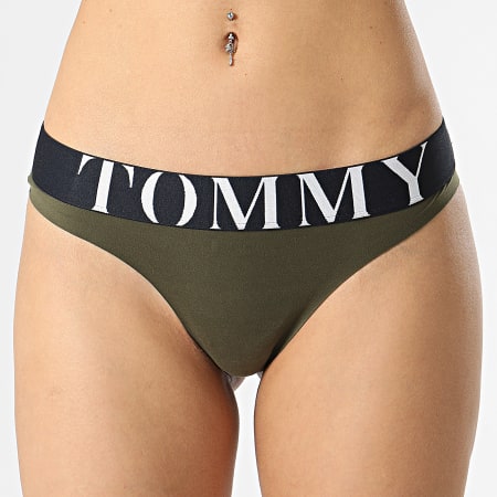 Tommy Hilfiger - Tanga Mujer 3173 Verde Caqui