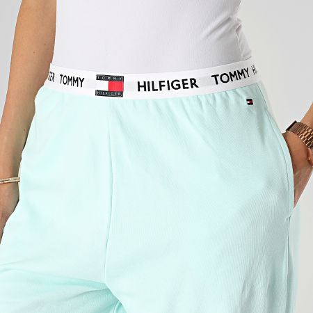 Tommy Hilfiger - Pantaloni da jogging donna a vita alta 3965 turchese