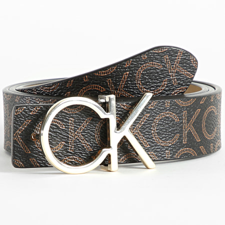 Calvin Klein - Cinturón Reversible Mujer Re-Lock 9564 Marrón