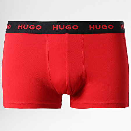 HUGO - Set di 3 boxer 50469766 nero rosso
