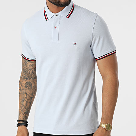 Tommy Hilfiger - Polo Manches Courtes Tommy Tipped 6054 Bleu Clair