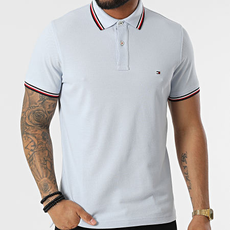Tommy Hilfiger - Polo Manches Courtes Tommy Tipped 6054 Bleu Clair