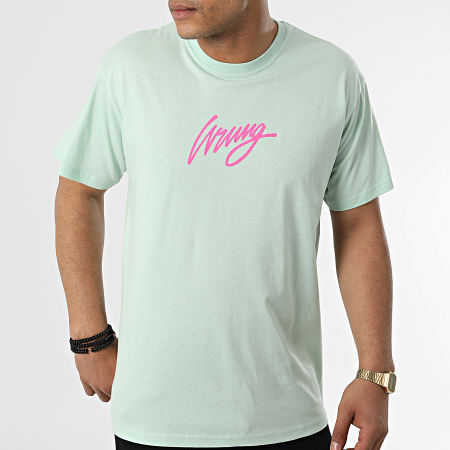 Wrung - Camiseta con letrero verde pastel