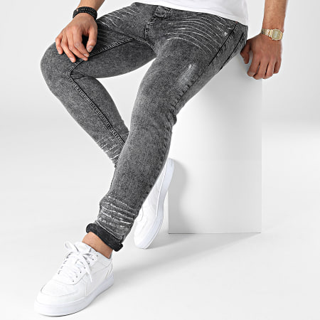 Black Industry - Jean Skinny 118-R1 Gris Anthracite Chiné