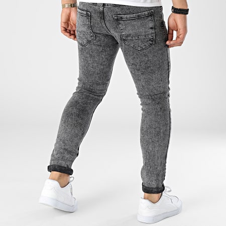 Black Industry - Jean Skinny 118-R1 Gris Anthracite Chiné