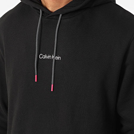 Calvin Klein - Sweat Capuche Split Back Logo 8449 Noir