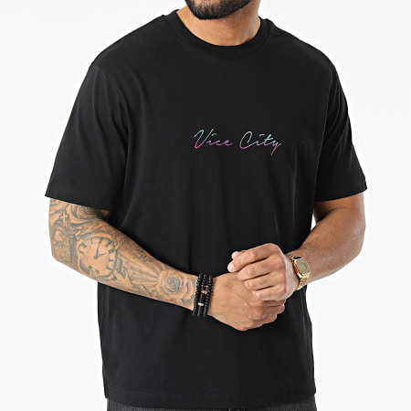 Luxury Lovers - Vice City Los Ángeles camiseta grande de gran tamaño negra