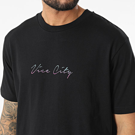 Luxury Lovers - Oversize Camiseta Large Vice City Paname Negro