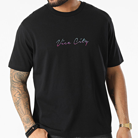 Luxury Lovers - Oversize Camiseta Large Vice City Paname Negro