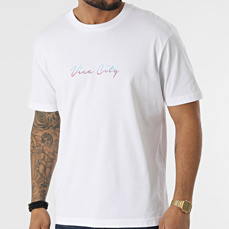 Luxury Lovers - Oversize Camiseta Large Vice City Dubai Blanco