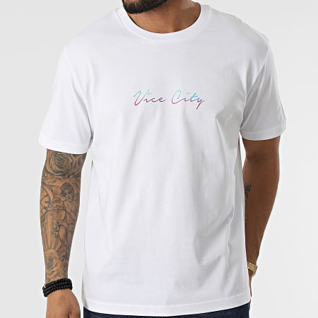 Luxury Lovers - Oversize Camiseta Large Vice City Dubai Blanco