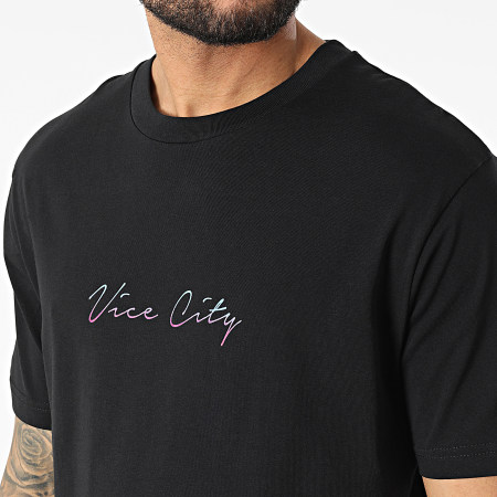 Luxury Lovers - Tee Shirt Oversize Large Vice City Miami Noir