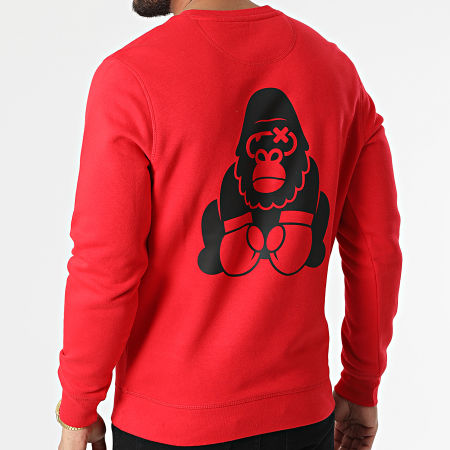 Sale Môme Paris - Sudadera con cuello redondo de gorila rojo y negro