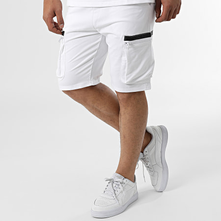 Zayne Paris  - TX-761 Set da jogging corto con maglietta bianca