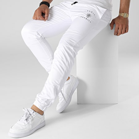 Anthill - Pantalon Jogging Diamant Logo Blanc Noir