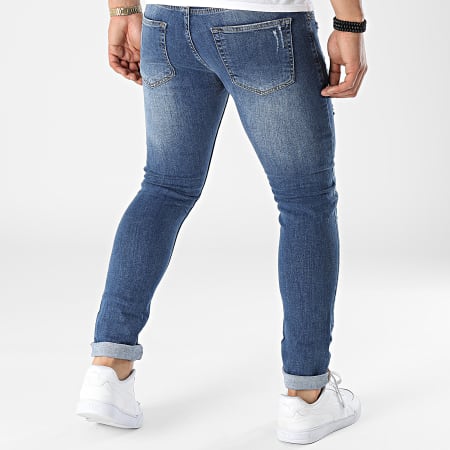 Black Industry - 1198 Jeans slim in denim blu