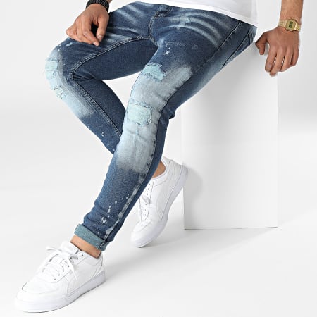 Black Industry - 169 Jeans skinny in denim blu