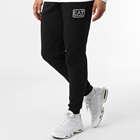 EA7 Emporio Armani - Set giacca con zip e pantaloni da jogging 3LPV51-PJCSZ Nero Bianco