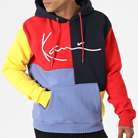 Karl Kani - Felpa con cappuccio 6028932 blu navy rosso