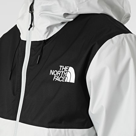 The North Face - A5IG2 Giacca con zip con cappuccio grigio e nero