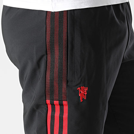 Adidas Performance - Pantalón de chándal a rayas Manchester United HG6041 Negro