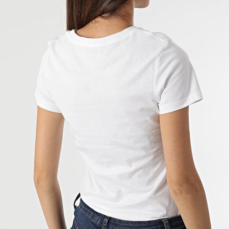 Calvin Klein - Lot De 2 Tee Shirts Slim Femme 9734 Blanc Beige