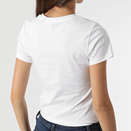 Calvin Klein Jeans - Lot De 2 Tee Shirts Slim Femme 9734 Blanc Rose