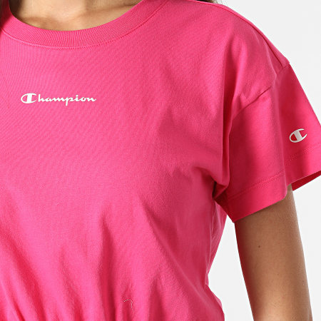 Champion - Tee Shirt Femme Crop 115211 Rose