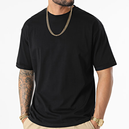 LBO - Tee Shirt Oversize Avec Revers 2419 Noir