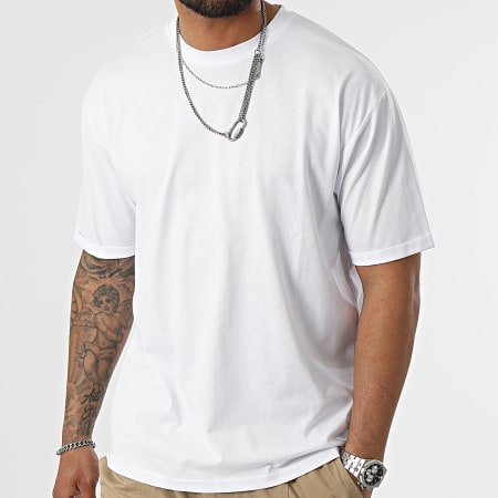 LBO - Camiseta Oversize Con Solapa 2420 Blanco