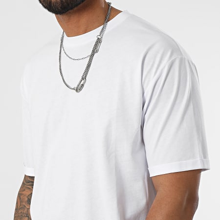 LBO - Tee Shirt Oversize Avec Revers 2420 Blanc