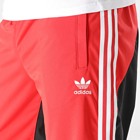 adidas - Pantalon Jogging Tricolore A Bandes HC2078 Rouge Noir