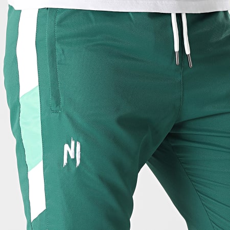 NI by Ninho - Pantalon Jogging A Bandes Uzi Vert Blanc