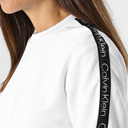 Calvin Klein - Felpa girocollo con strisce GWS2W316 Bianco