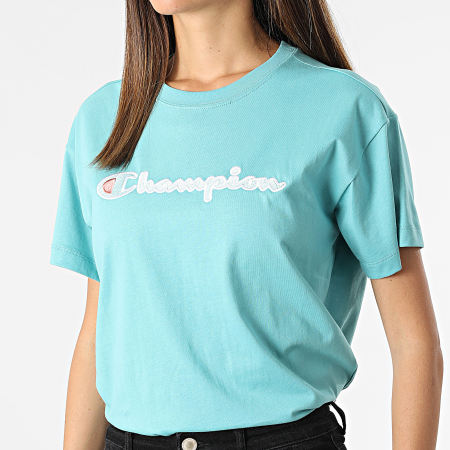 Champion - Tee Shirt Femme 115351 Turquoise