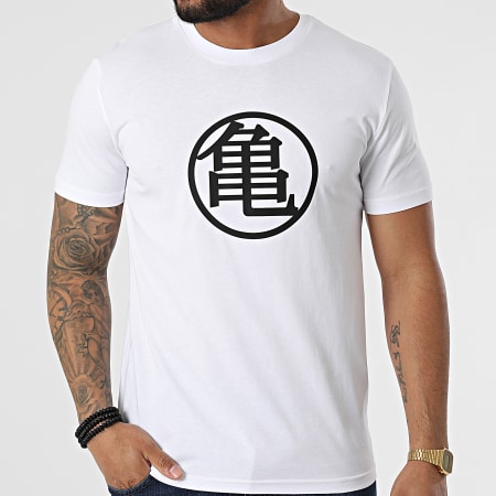 Dragon Ball Z - Tee Shirt Kame Kanji Blanc Noir