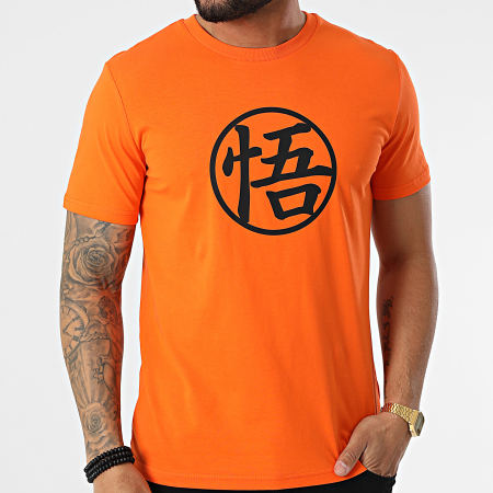 Dragon Ball Z - Camiseta Goku Kanji Naranja Negro