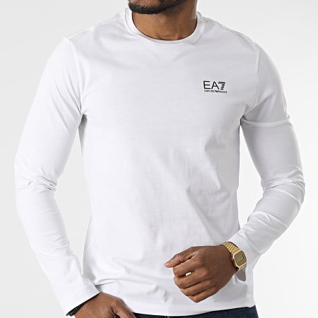 EA7 Emporio Armani - Camiseta de manga larga 3LPT21-PJFFZ Blanco